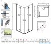 Radaway Nes Kdd B Brushed Nickel kabina 100x100cm szczotkowany nikiel 10024100-91-01L/10024100-91-01R